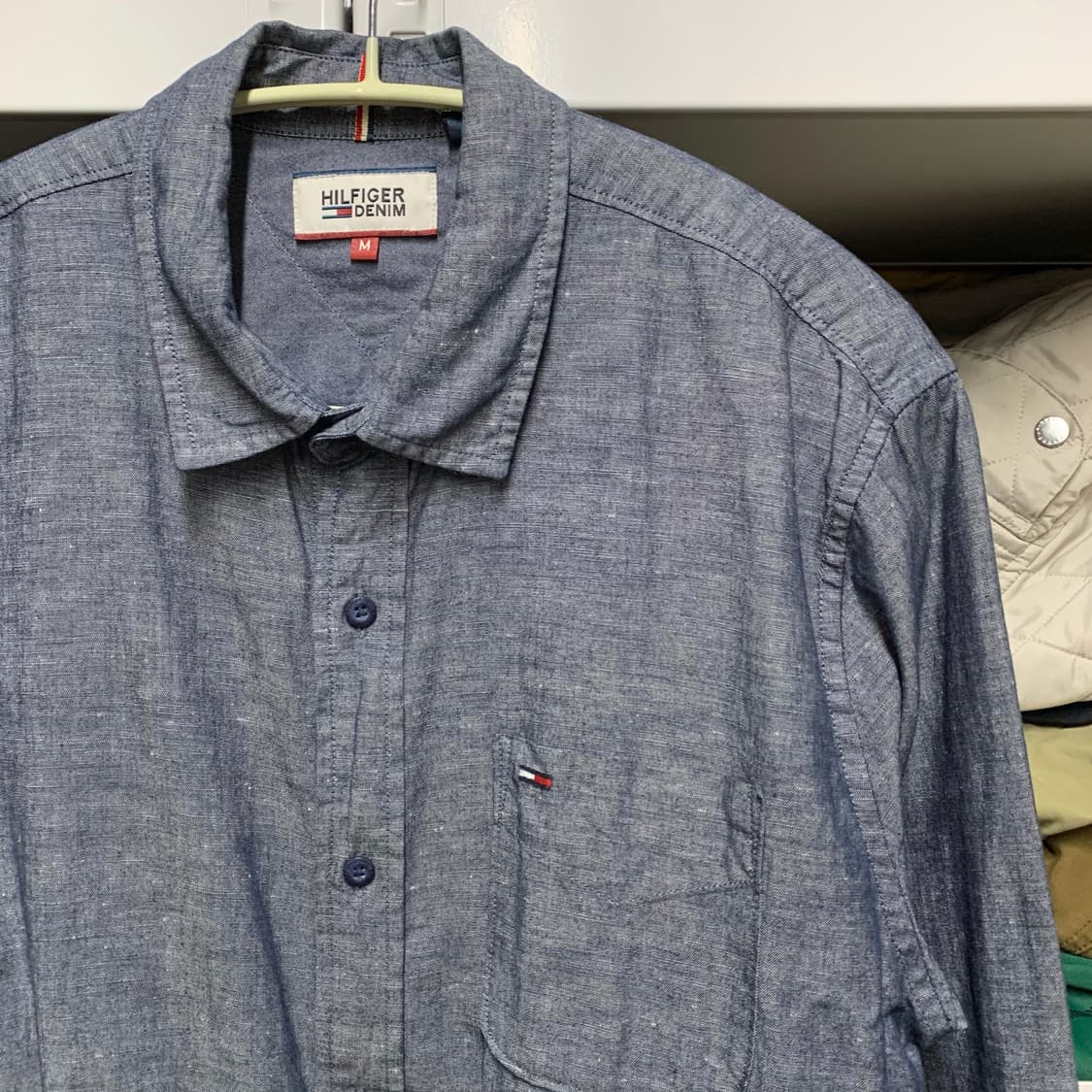 [M] 힐피거 데님 샴브레이 데님셔츠 상품이미지1