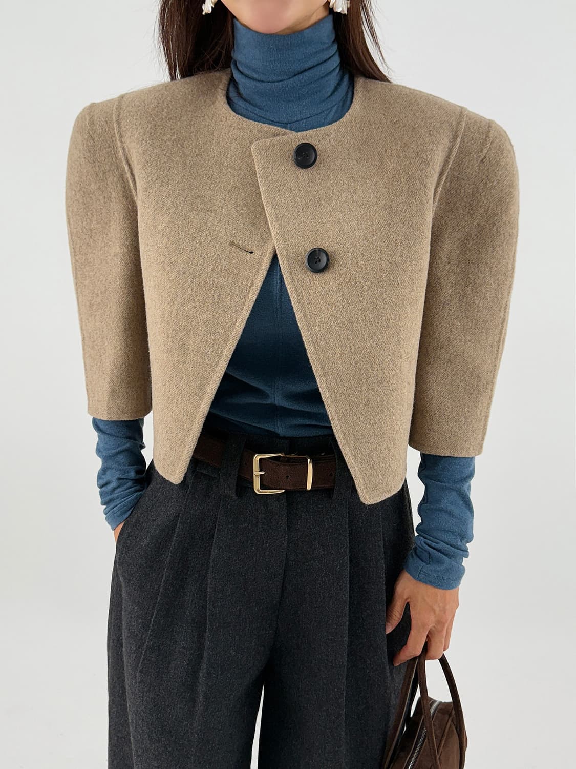 탑드레싱 뮤핸드자켓 - 베이지M 상품이미지1