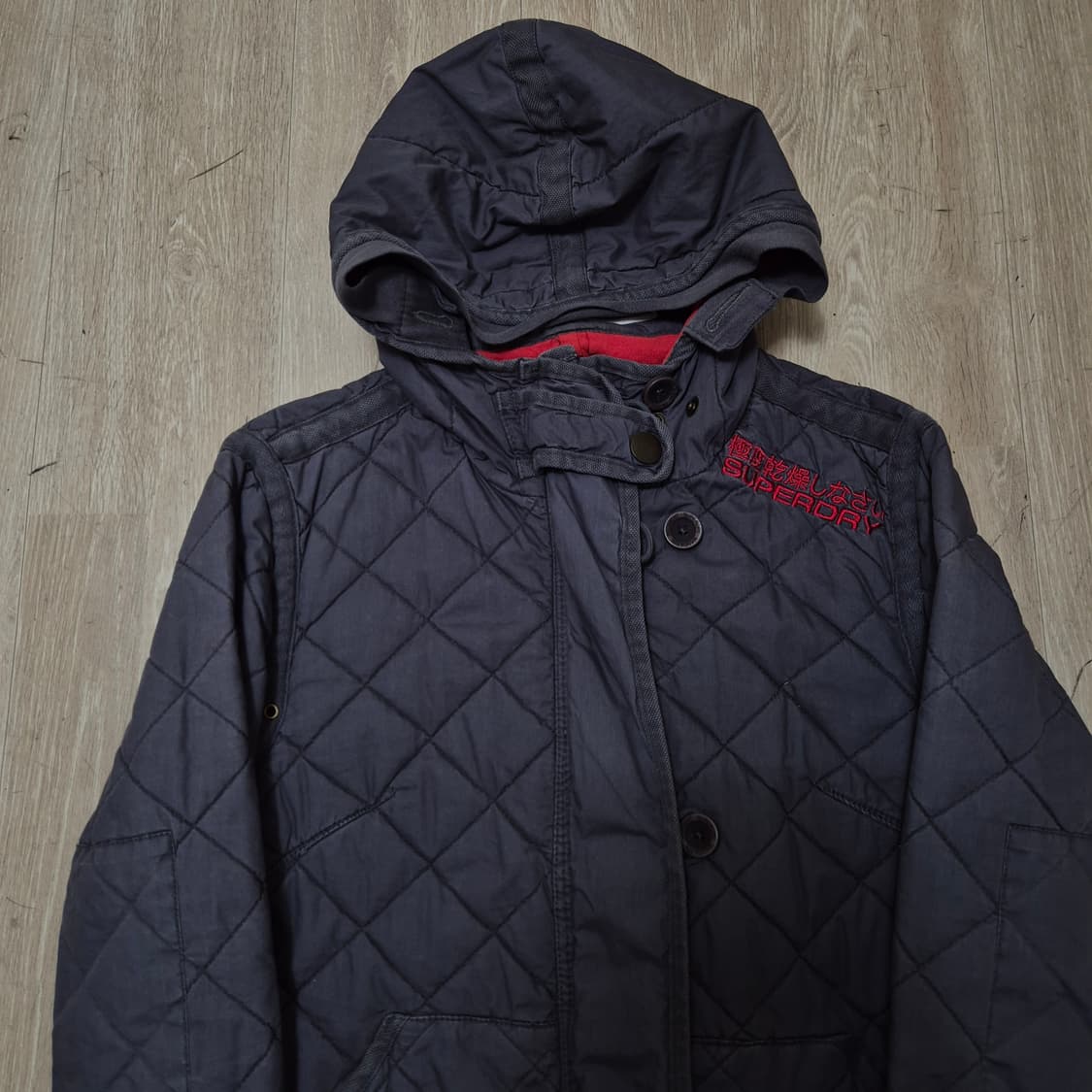 슈퍼드라이 재팬 여성 리미티드 후드 퀼팅자켓 M(95) 상품이미지2