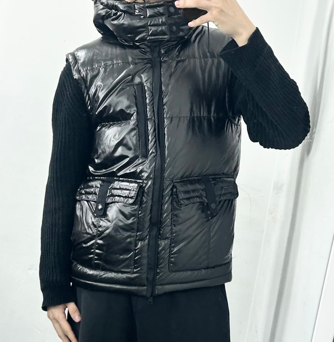 아르마니 익스체인지 글로스 구스다운 패딩 조끼 상품이미지2