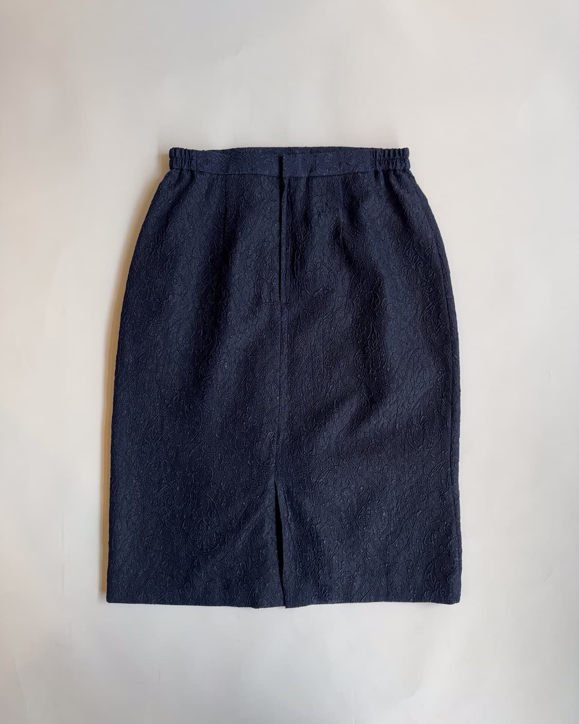 Navy Paisley Jacquard Skirt 상품이미지3