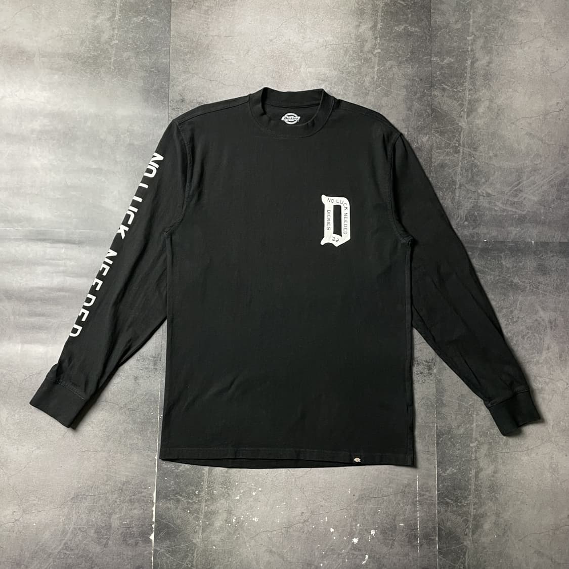 DICKIES 디키즈 블랙 레터링 코튼 긴팔 티셔츠 A01024 상품이미지1