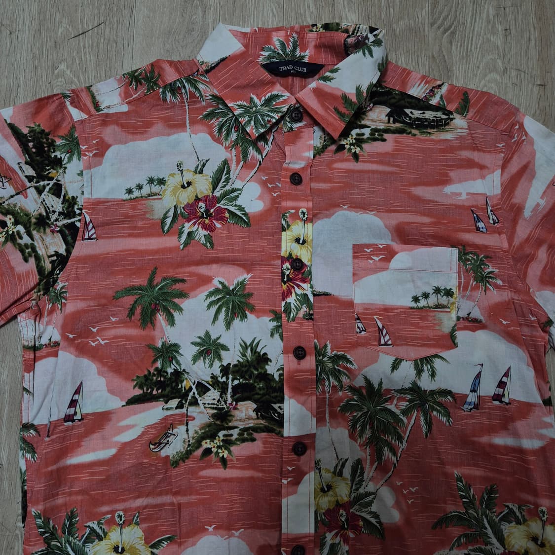 TRAD CLUB 트랜드 클럽 하와이안 반팔 셔츠 L(100) 상품이미지2