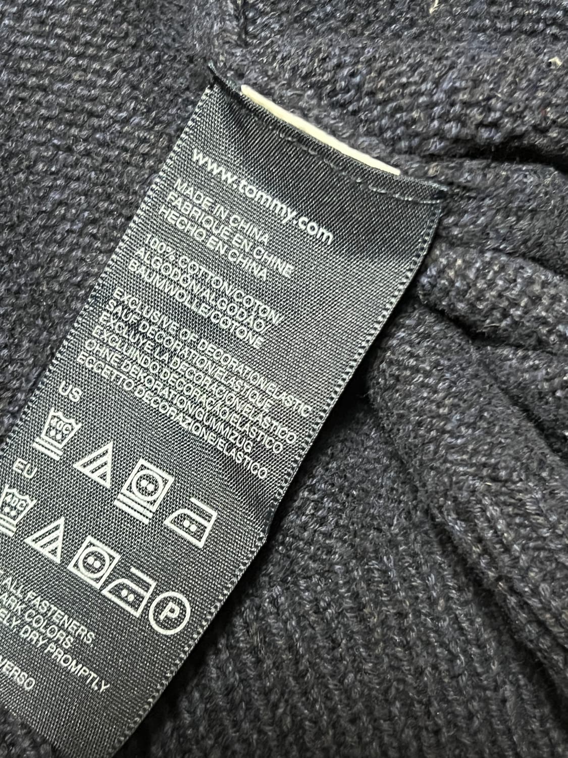 타미힐피거 투포켓 니트 집업 L 네이비 상품이미지6