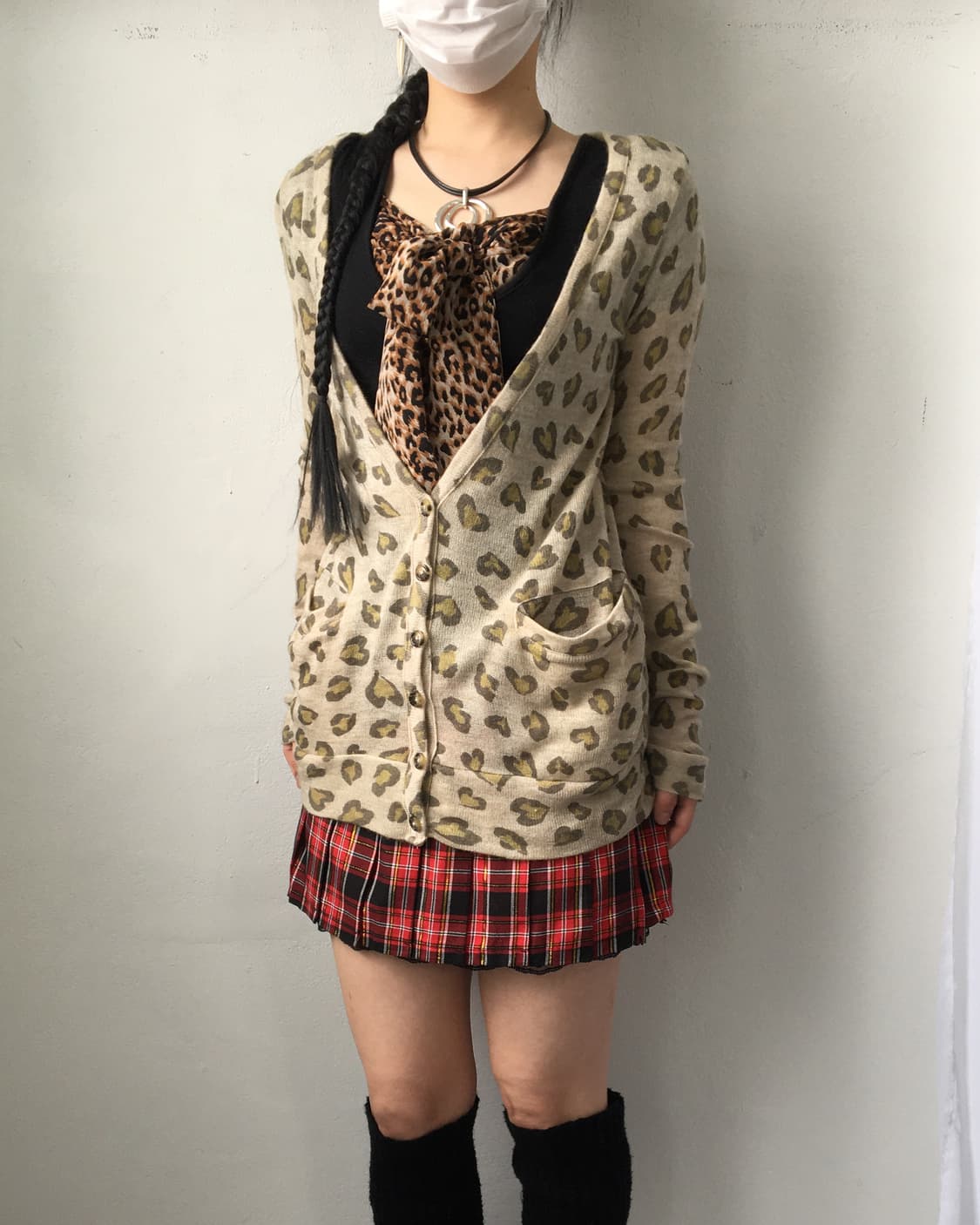 Leopard pattern knit cardigan 상품이미지6
