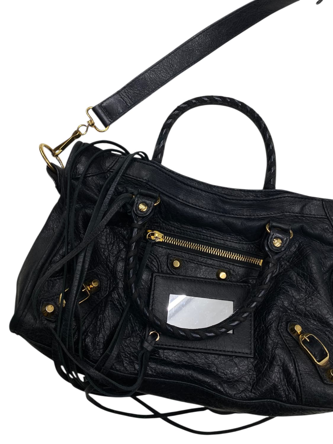 발렌시아가 y2k 쉽스킨 모터백 상품이미지5