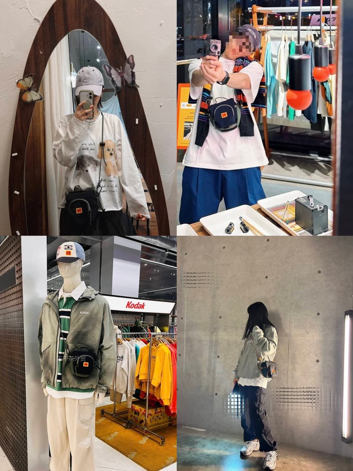 그린 네이비 옐로우 레드 코닥 카메라 줌백 미니백 크로스백 상품이미지1