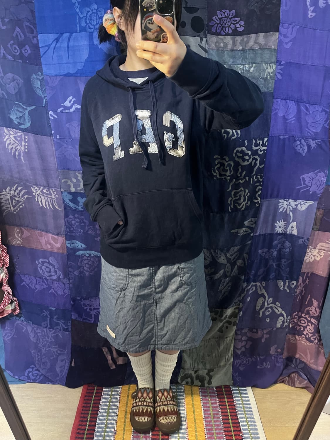 GAP 갭 패치워크 후드티 상품이미지4