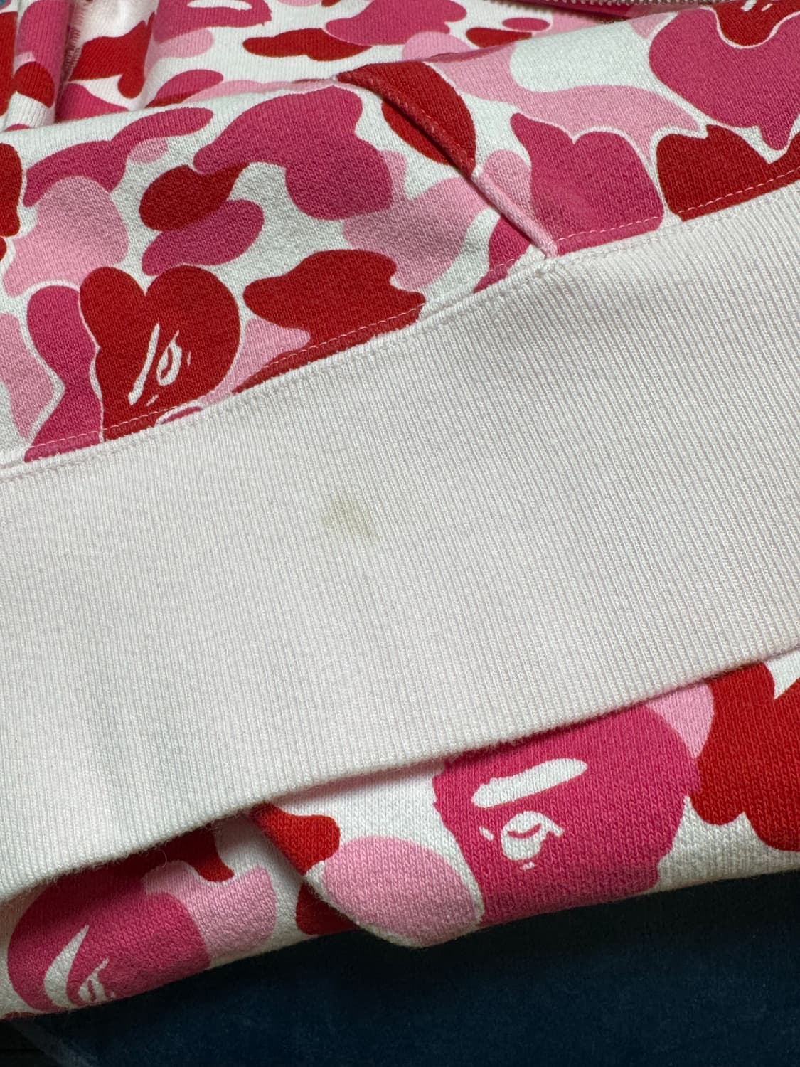 (L) 베이프 ABC카모 세퍼레이트 샤크 풀 집 후드 블루 핑크 상품이미지4