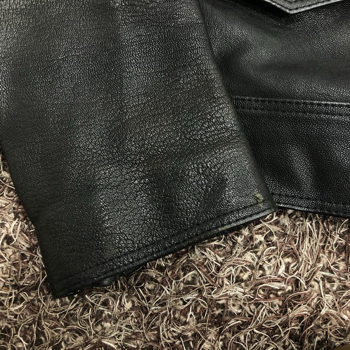 206옴므 양가죽 레더 라이더 자켓 상품이미지4