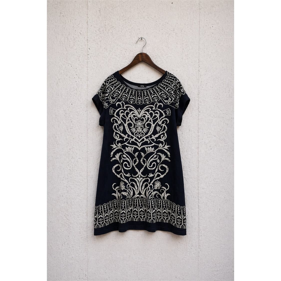 자수 흑색 원피스 상품이미지2