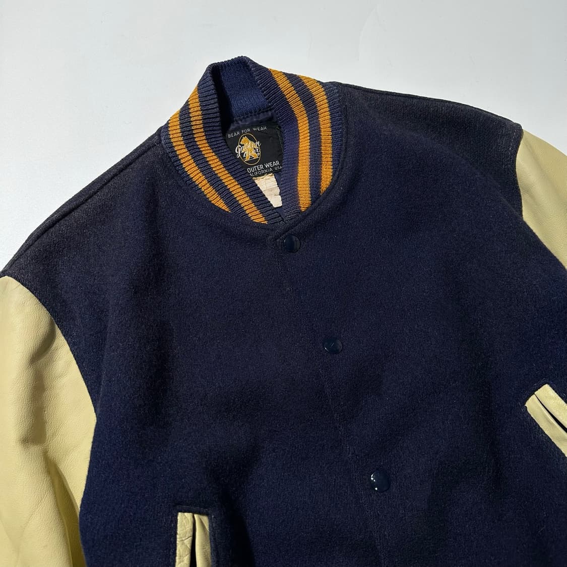 골든베어 80‘s 울 레더 바시티 자켓 상품이미지3