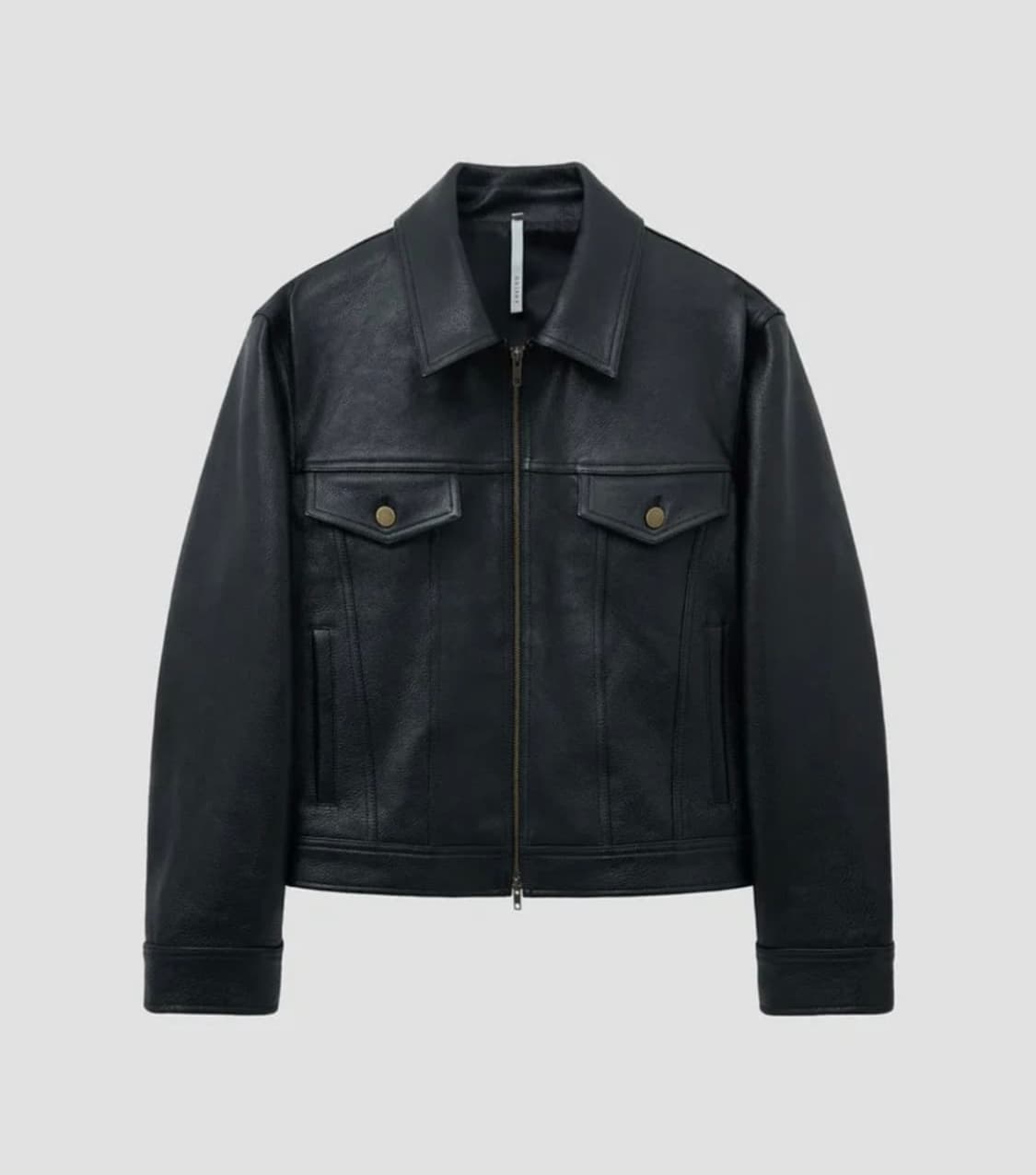 [50] 노이어 앤틱 카우 레더 가죽 트러커 자켓 블랙 렉토맛 상품이미지4