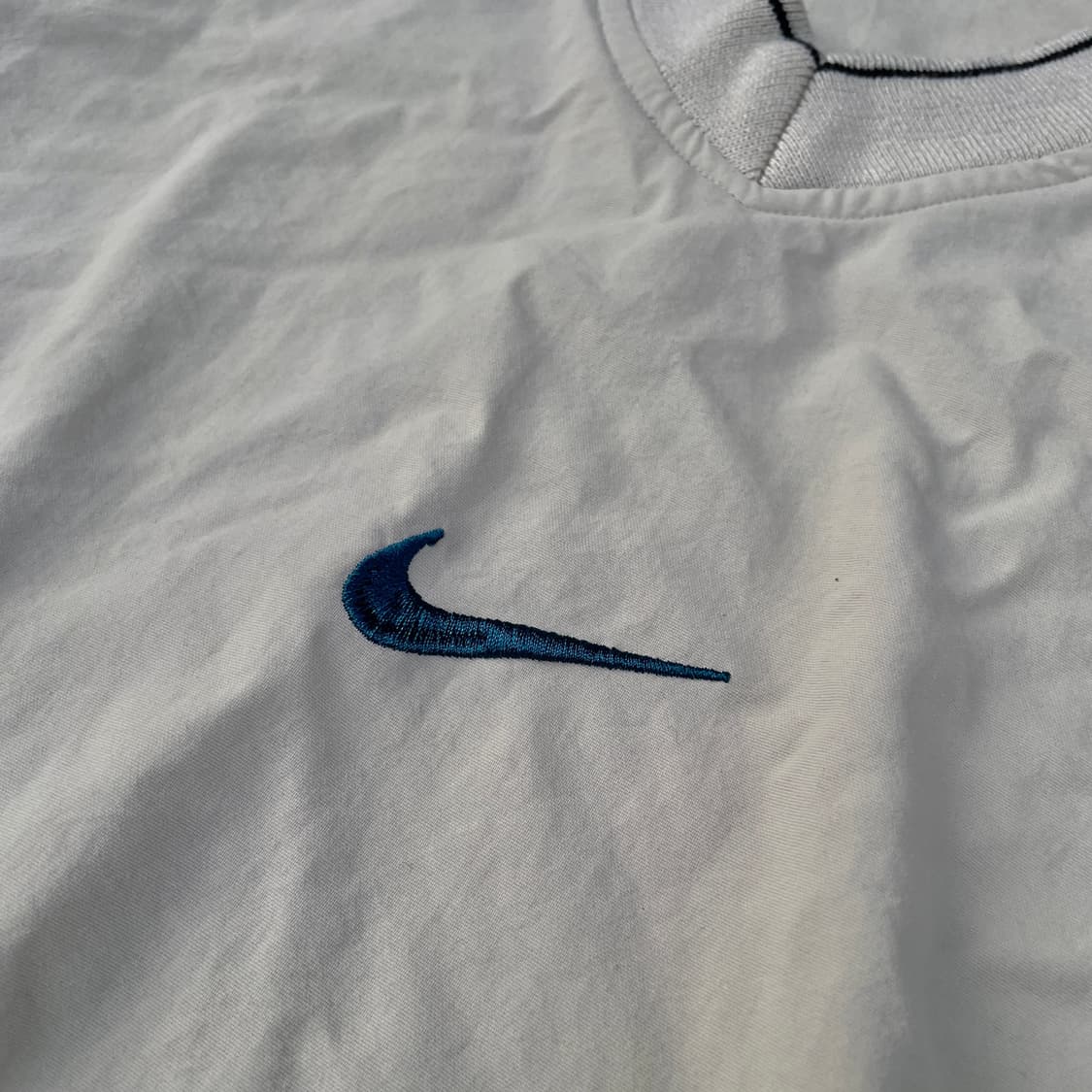 90s 나이키 USA 미드 스우시 오트밀 올드스쿨 웜업 바람막이 XL 상품이미지4