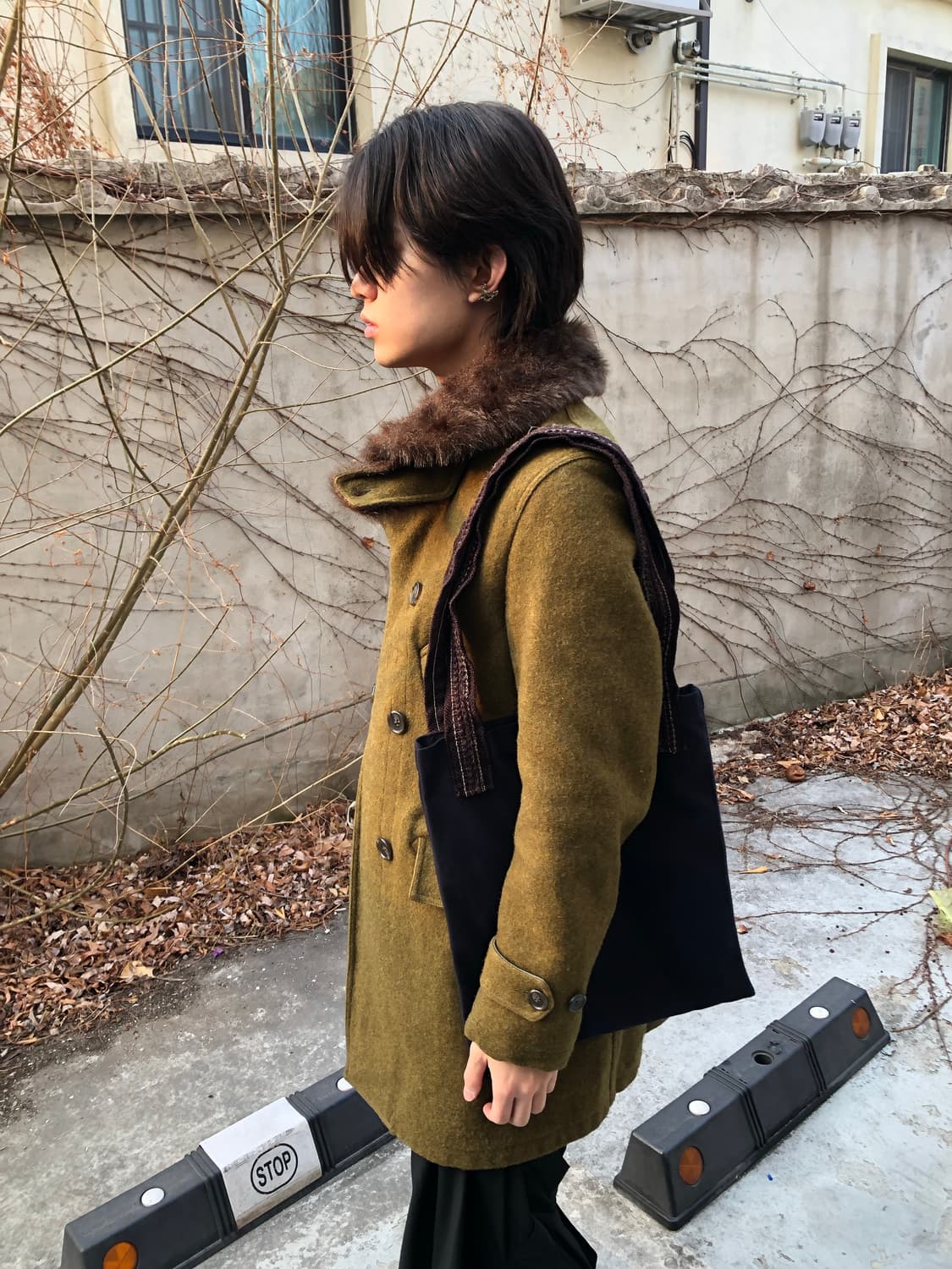 엔지니어드 가먼츠 올리브 울 매키노 코트 상품이미지2