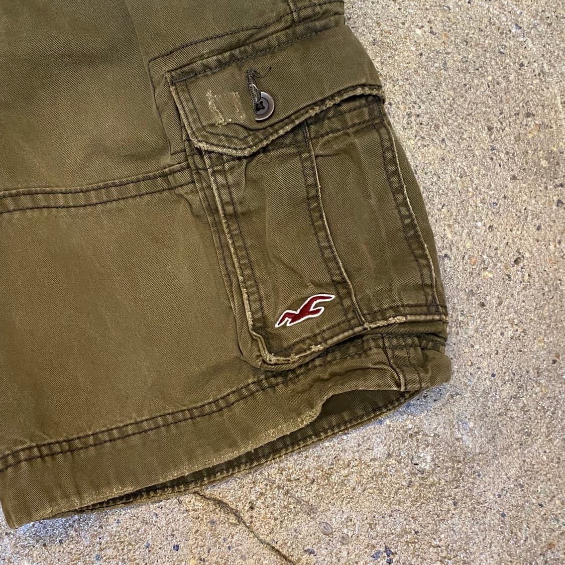00s USA 빈티지 홀리스터 카모 카고반바지 버뮤다팬츠 상품이미지3