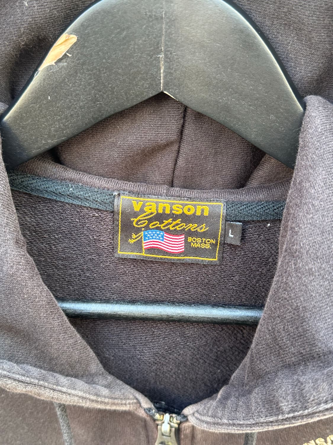 밴슨레더 x 레드페퍼 본 레터링 후드집업 상품이미지4