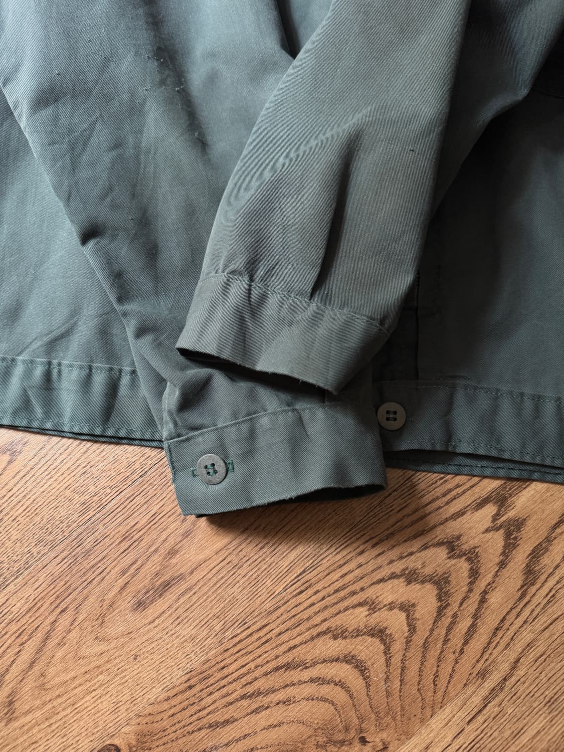 [XL]90's 빈티지 파인그린 메카닉 프렌치 워크 자켓 상품이미지6