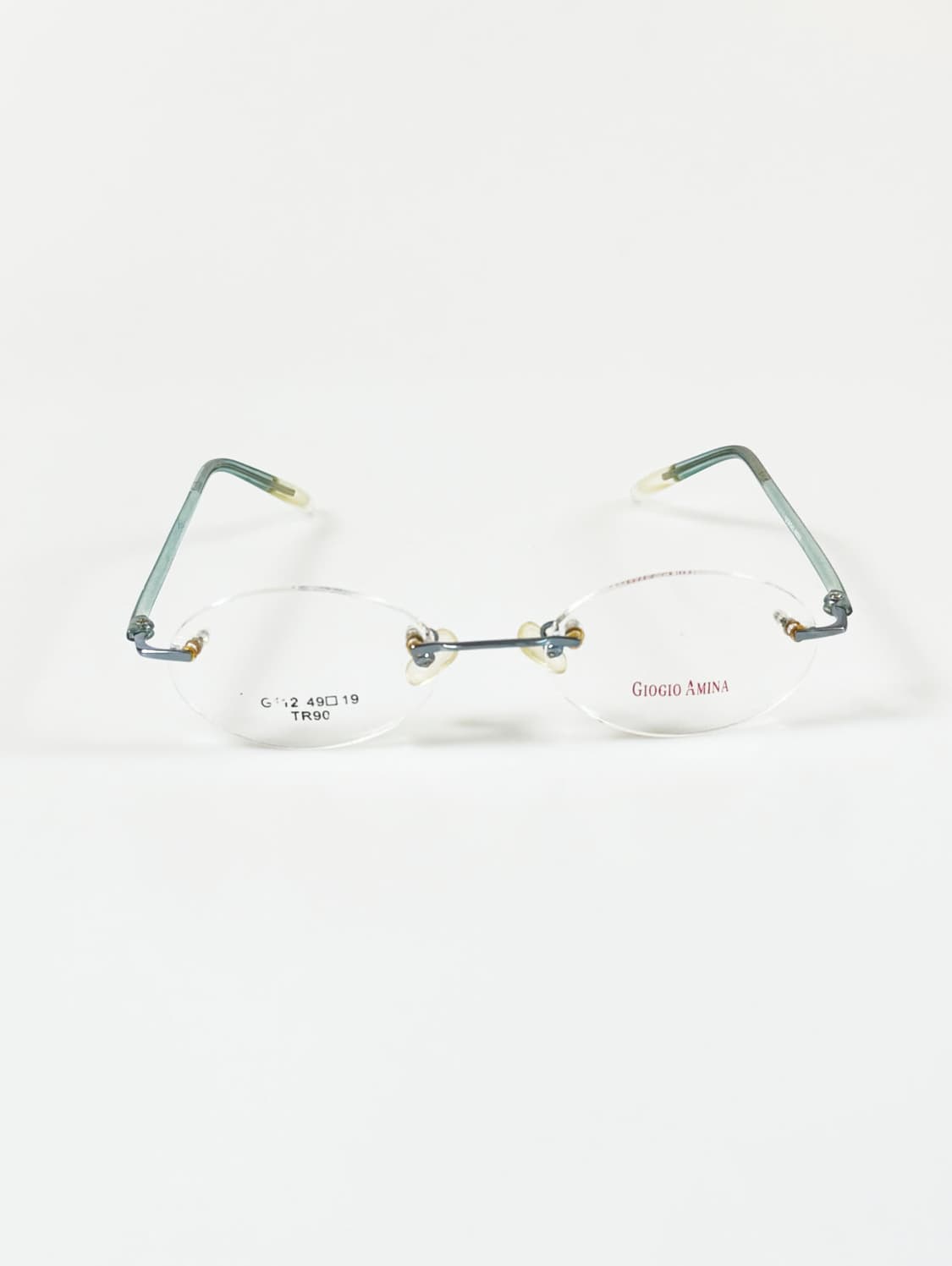 90s GIOGIO AMINA 무테 와이드 라운드 빈티지 안경 상품이미지1