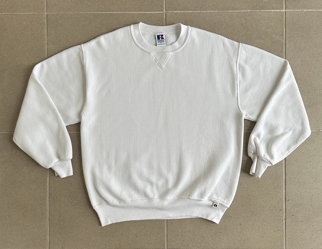 90s 빈티지 러셀 스웻셔츠 화이트 L USA 상품이미지1