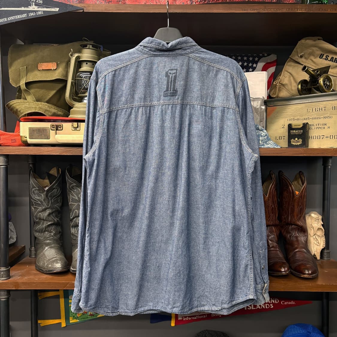 10s 할리데이비슨 HDMC 레이싱 헤리티지 #1 데님워크 셔츠 N283 상품이미지2