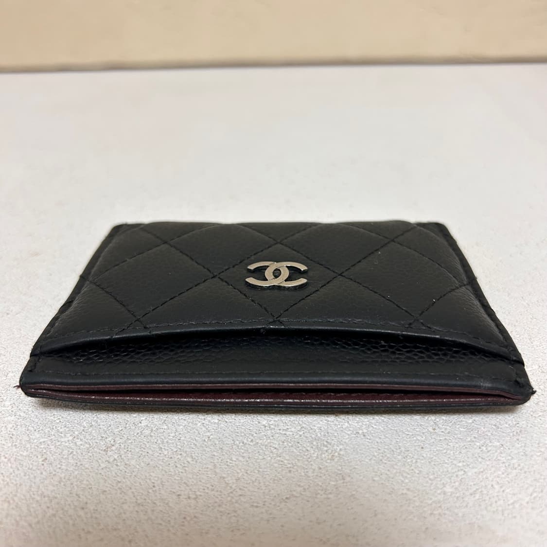 샤넬 캐비어 카드지갑 은장 블랙(풀박스/영수증포함) 상품이미지5