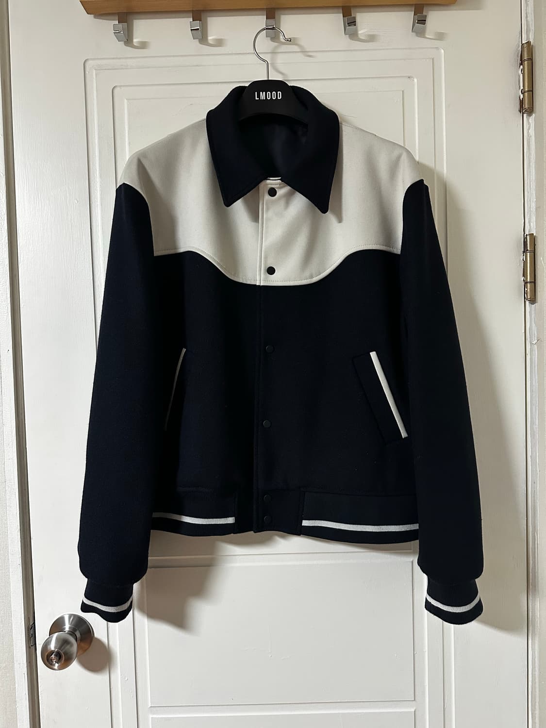 엘무드 웨이비 바시티 자켓 네이비 50 상품이미지1