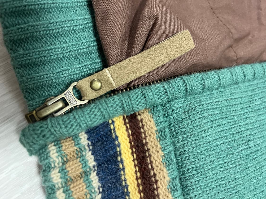 써스데이아일랜드 콤비 니트집업 M 상품이미지7