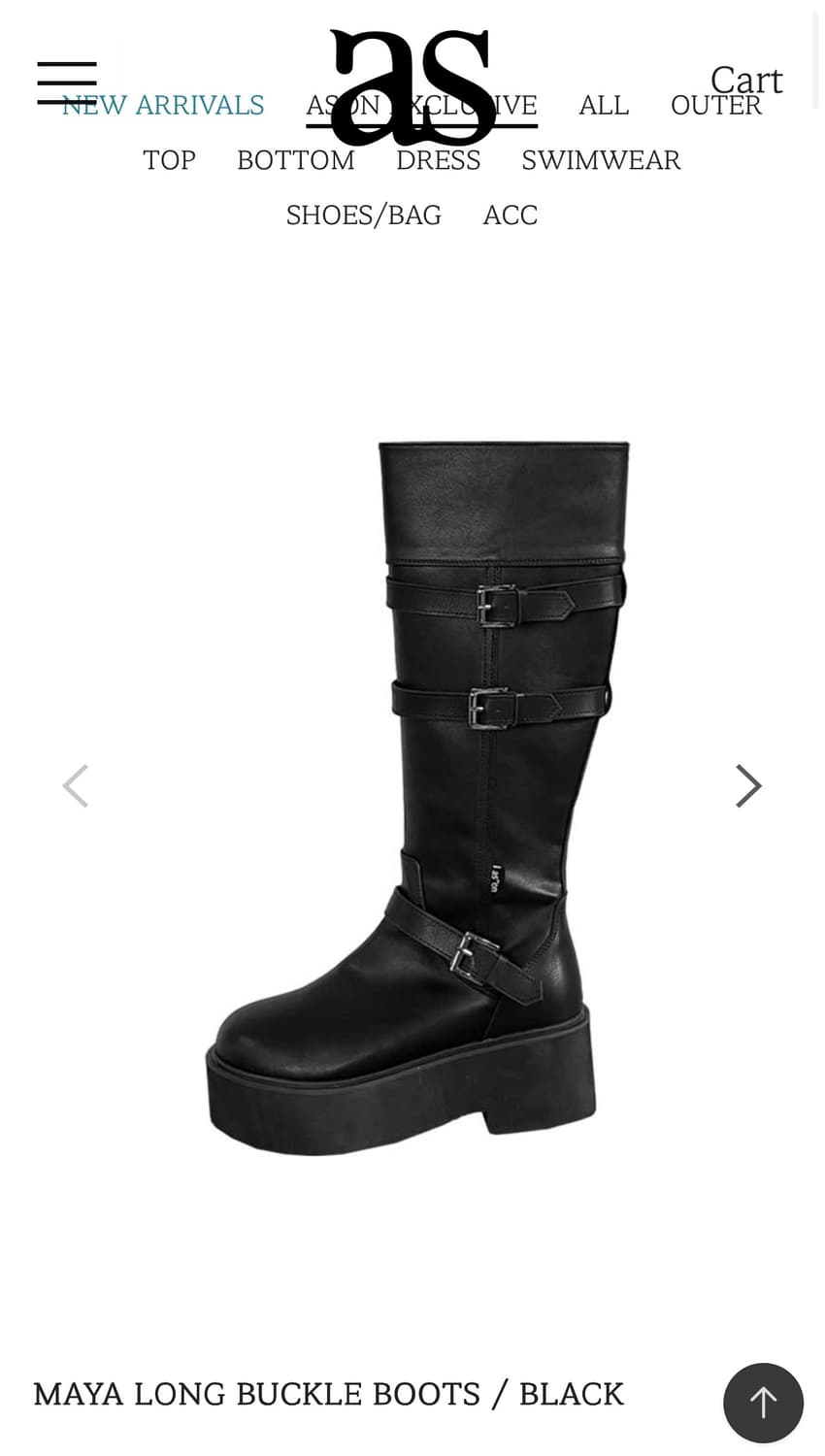 애즈온: 마야 롱 버클 부츠 / 블랙 245 상품이미지1