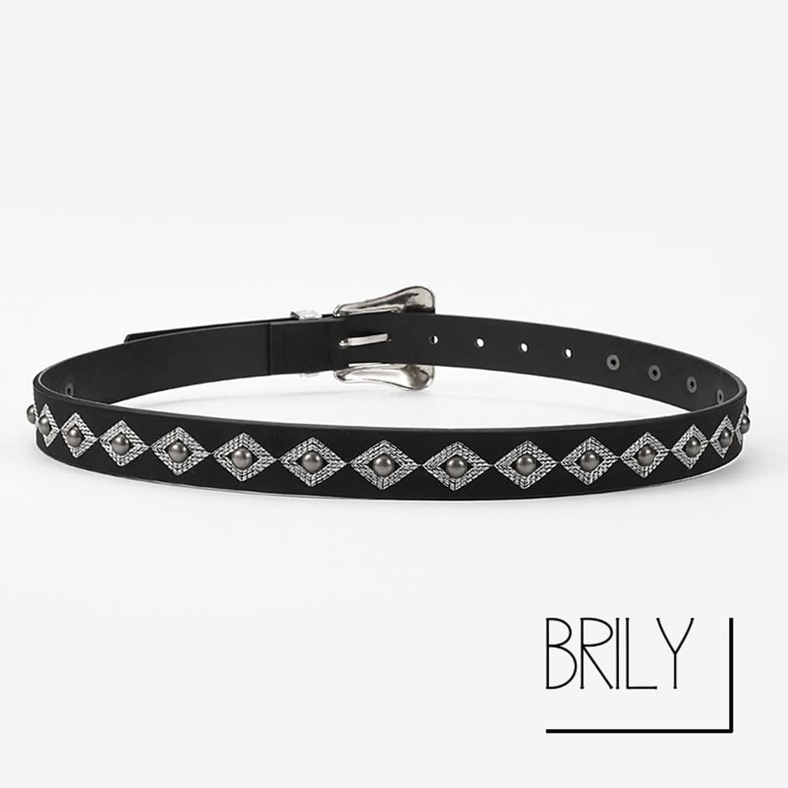 [Unisex] ROAD 오닉스 스톤 에스닉 클래식 웨스턴 가죽 벨트 상품이미지4