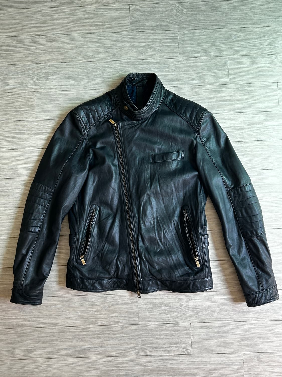 마시모두띠 사선지퍼 가죽자켓 상품이미지1