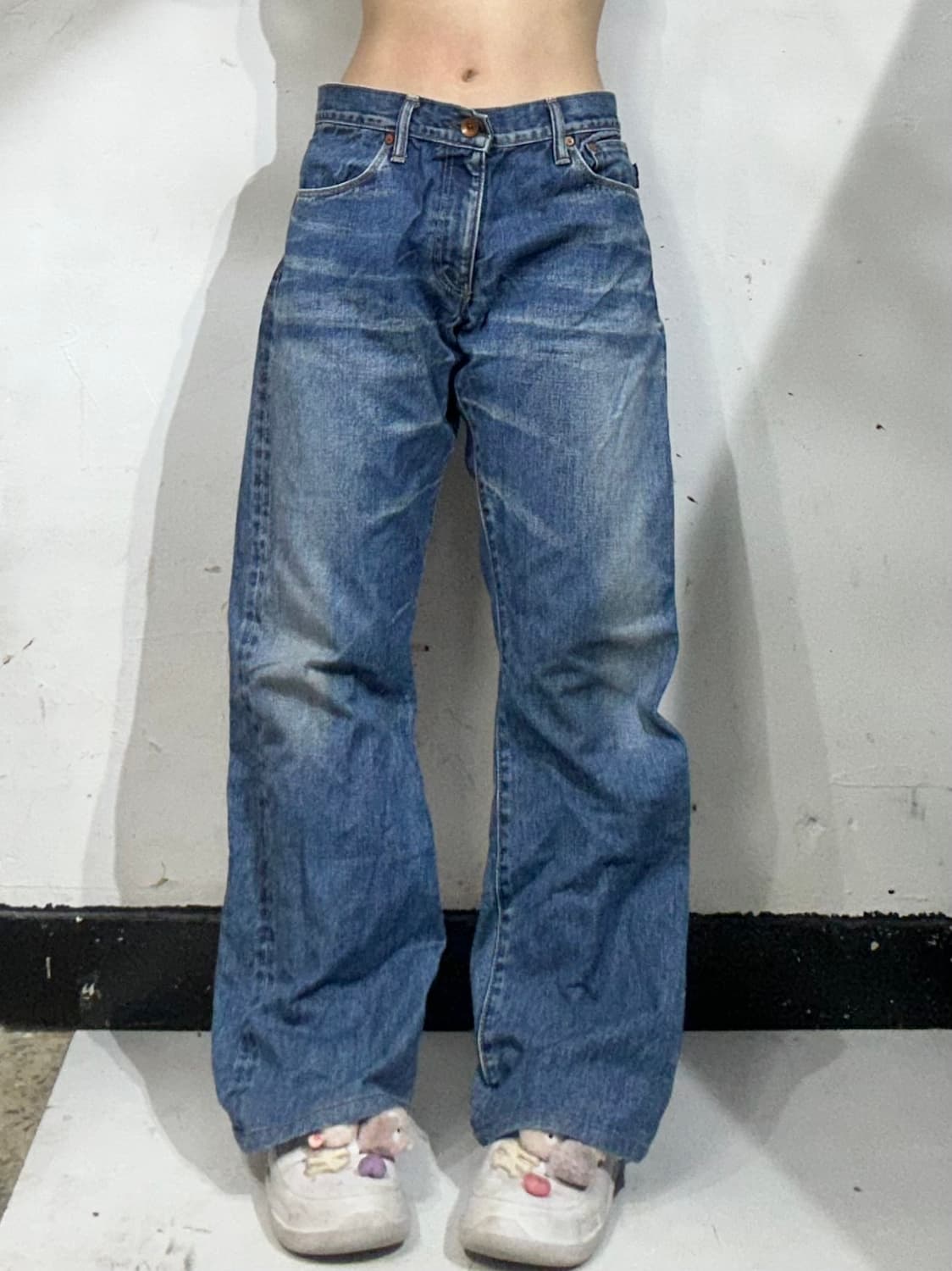 폴 스미스 중청 레드이어 캣 워싱 페이딩 와이드 청바지 34 상품이미지2