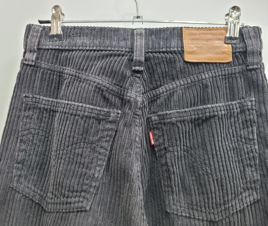 LEVI'S 리바이스 코듀로이 와이드 팬츠 / 여 25 블랙 차콜 상품이미지4