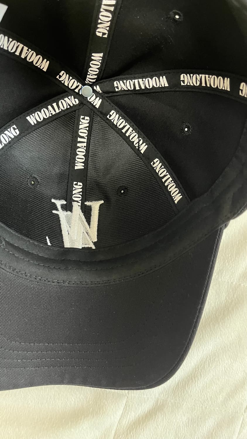 우알롱 시그니처 로고 볼캡-블랙 상품이미지4