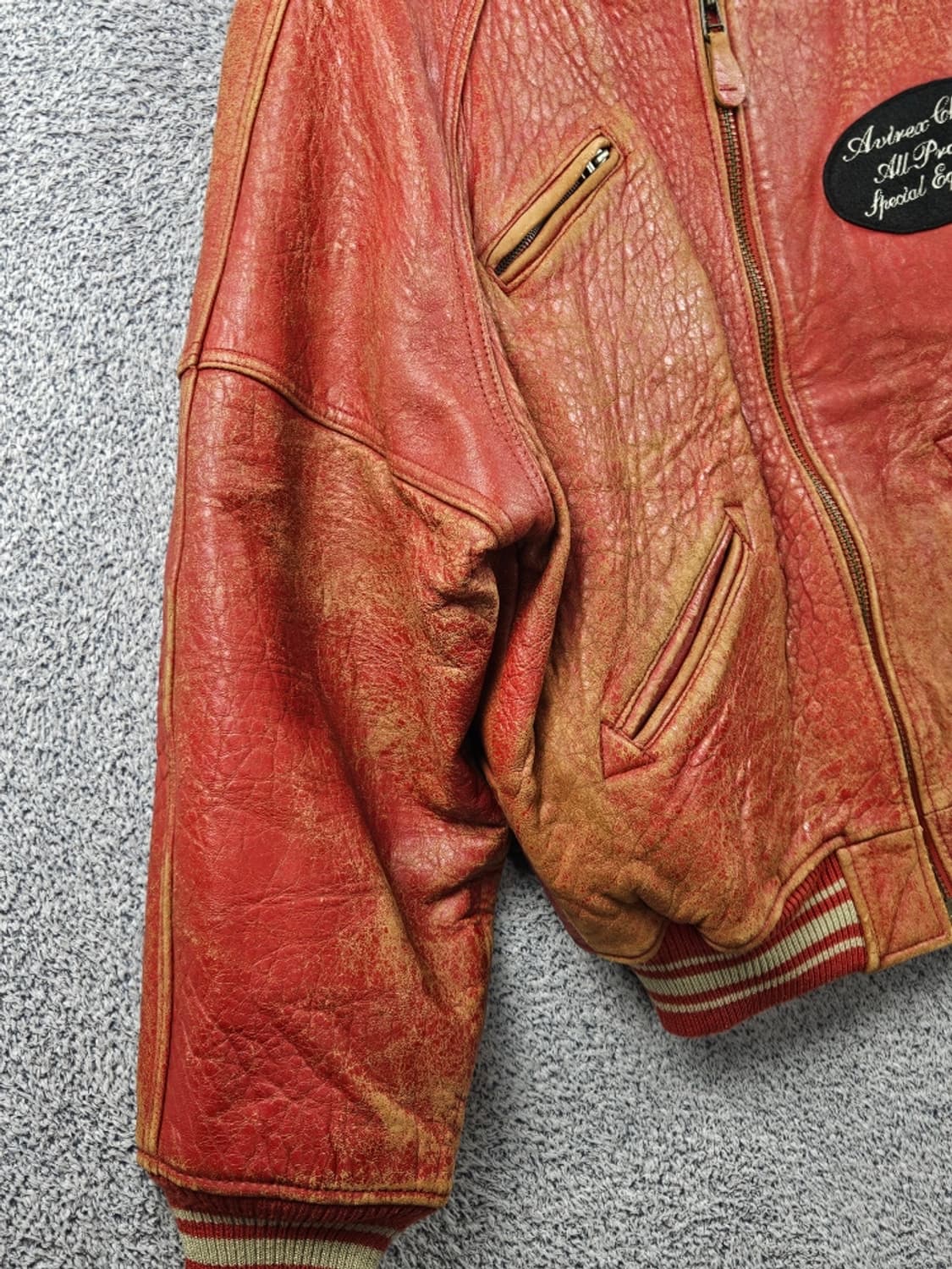 아비렉스 올프로 챔스 홀스하이드 가죽 봄버 자켓 ( M ) / 11110 상품이미지4