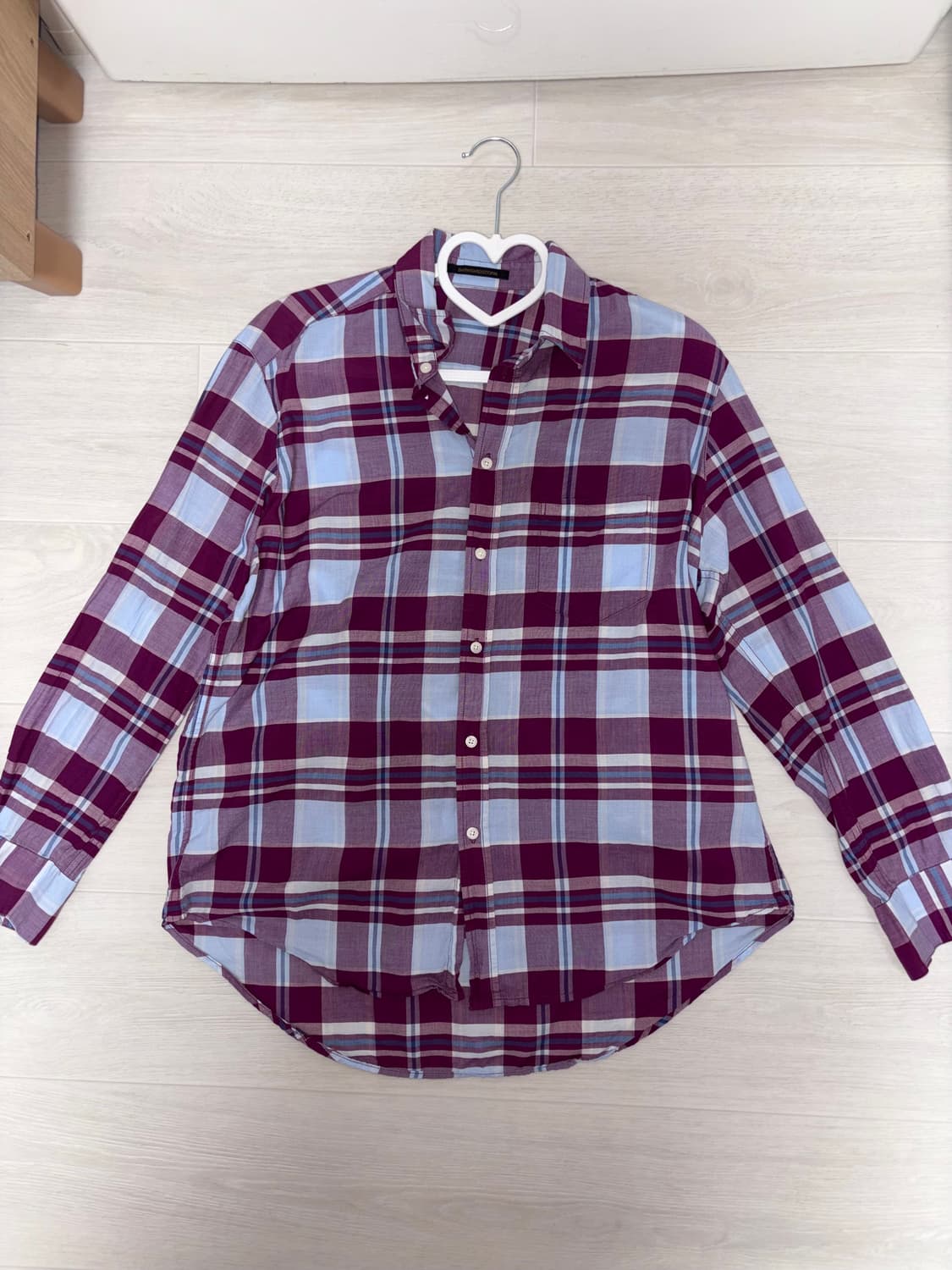 빈티지 소라 보라 체크 셔츠 상품이미지1