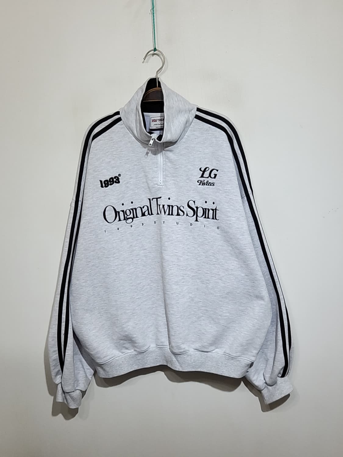 엘지트윈스 빅사이즈 맨투맨 반집업 LG 트윈스 스웨트 티셔츠  상품이미지1