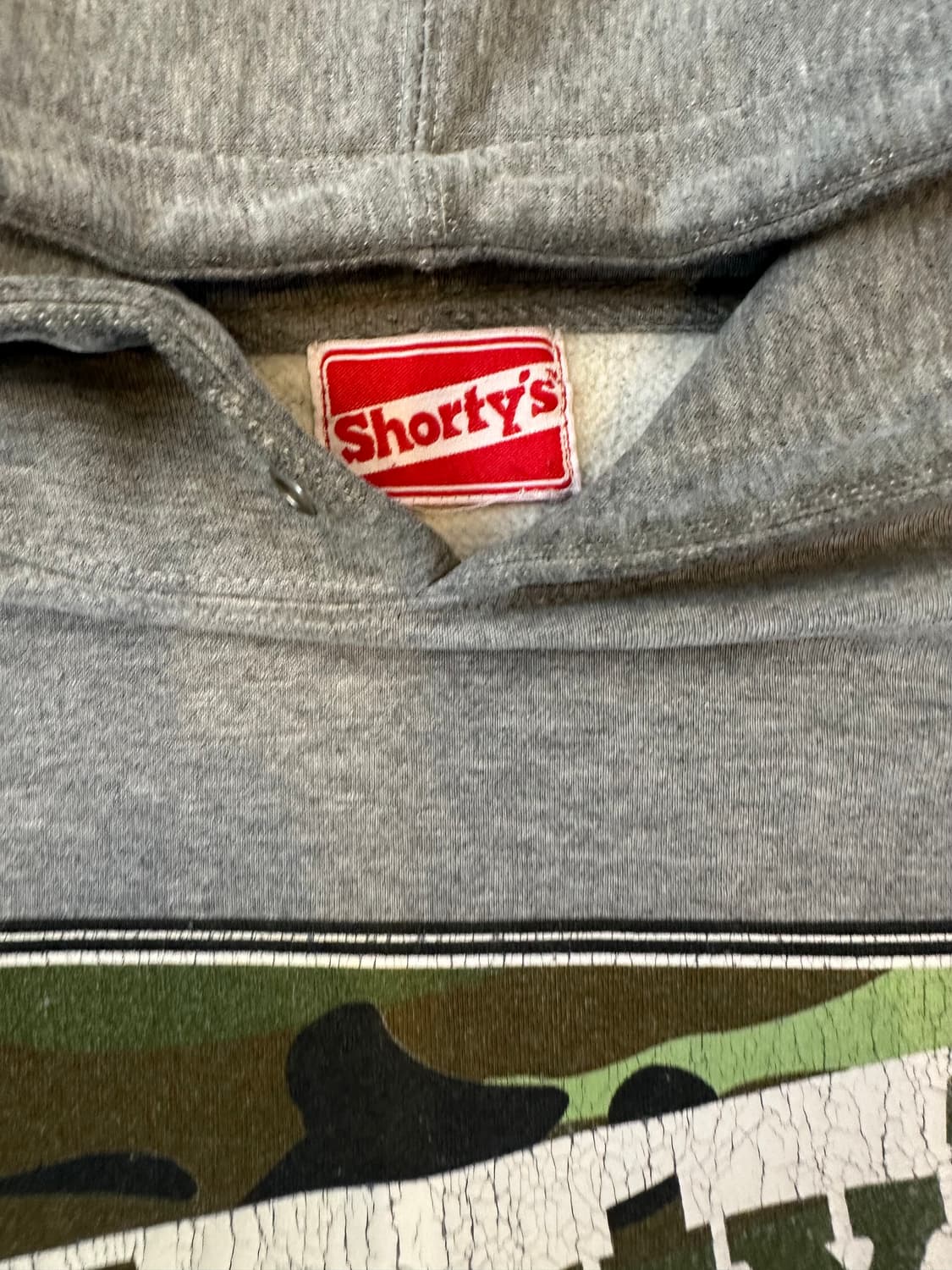 90s 빈티지 쇼티스 카모 박스로고 후드 티셔츠 상품이미지4