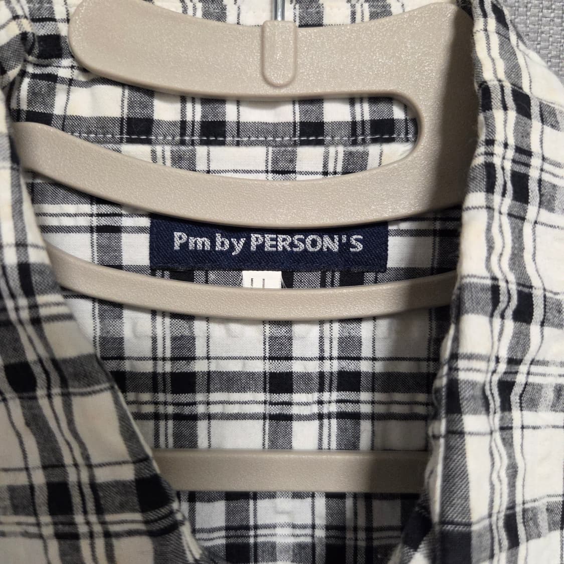 Persons 빈티지 반팔 체크 셔츠 XL(105) 상품이미지3