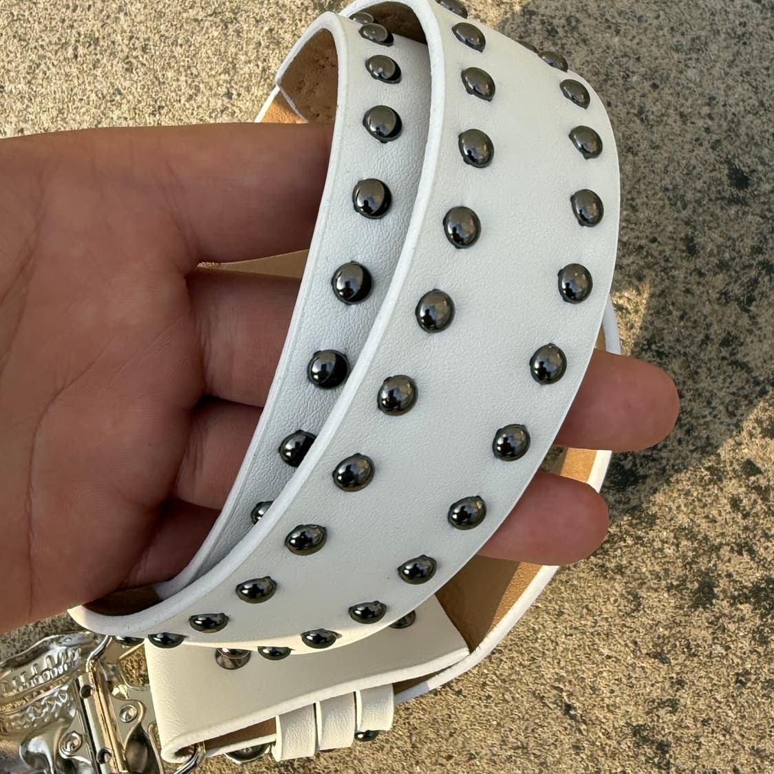 Vintage white belt 상품이미지4