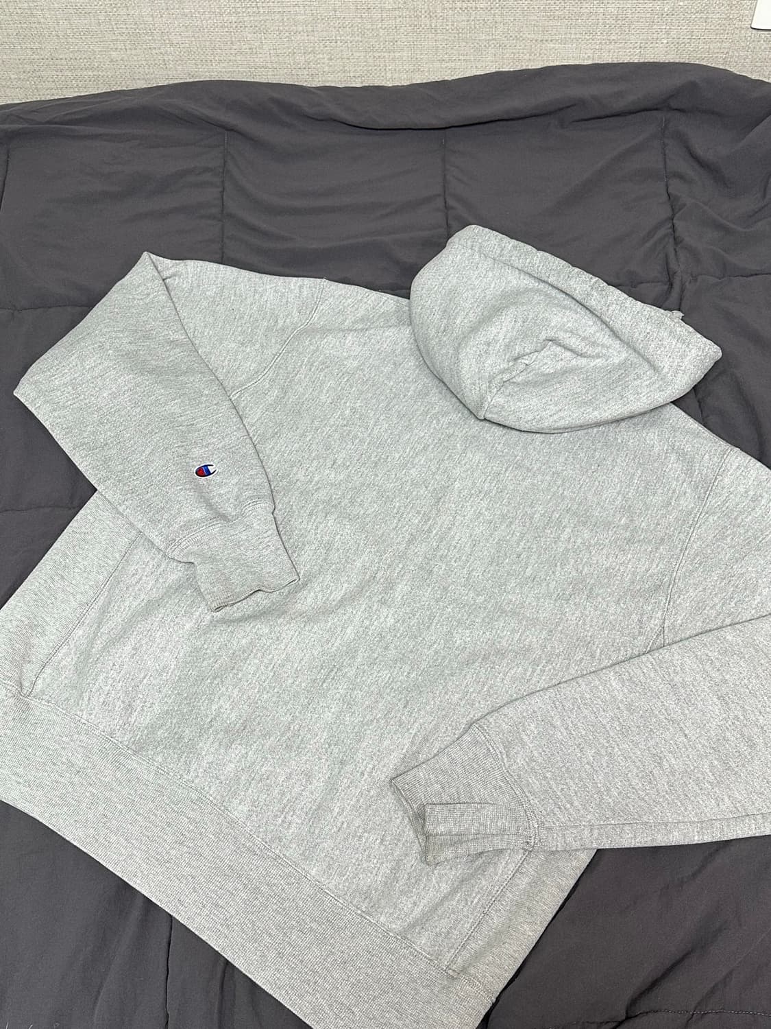 JP 챔피온 리버스위브 블루텍 그레이 후드티 라지 상품이미지3