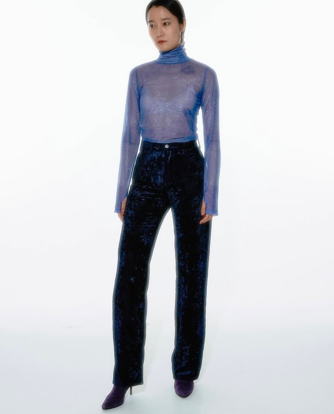 VELVET BOUCLE STRAIGHT PANTS 상품이미지1
