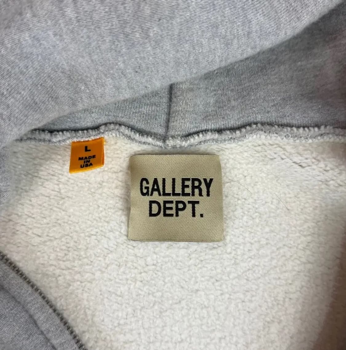 [정품] Dept 드 라 갤러리 그레이 오버 프린팅 후드티 L 상품이미지5