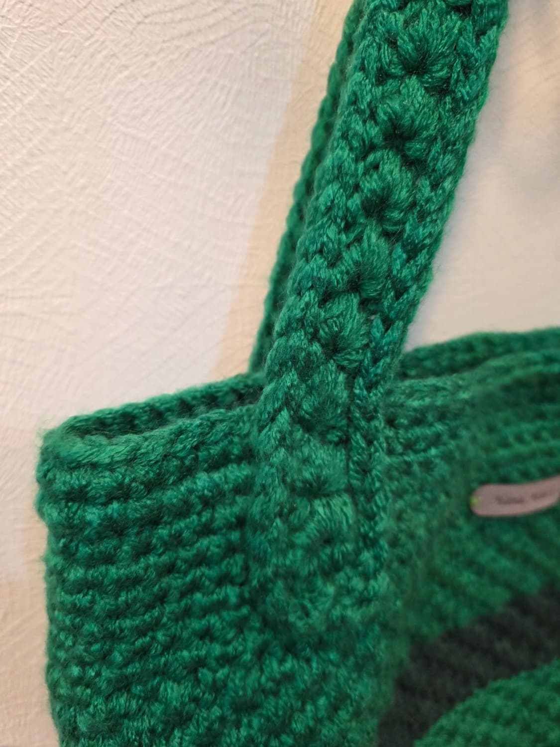 핸드메이드 니트 가방 그린 숄더 상품이미지2