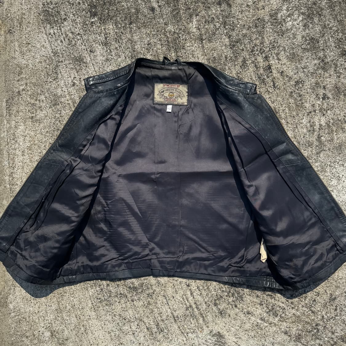 [M] 90s Armani jeans 알마니진 원포켓 가죽 베스트 상품이미지3