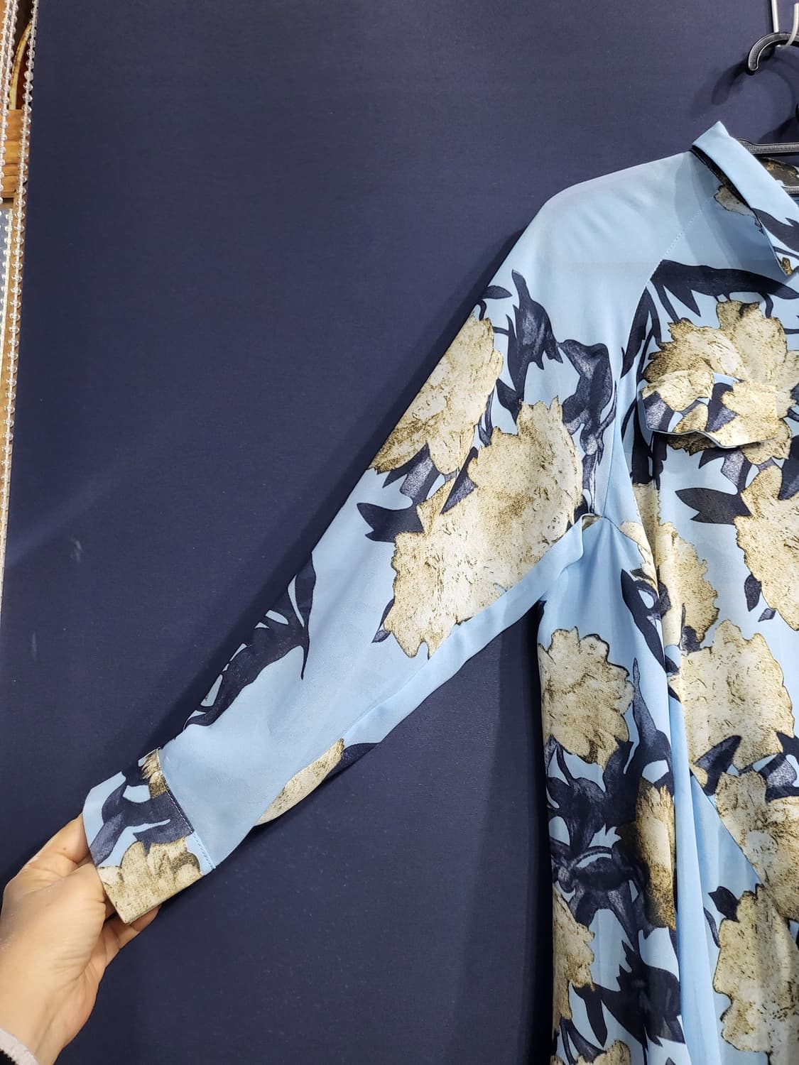 언발란스 쉬폰 롱블라우스(새상품) 상품이미지2