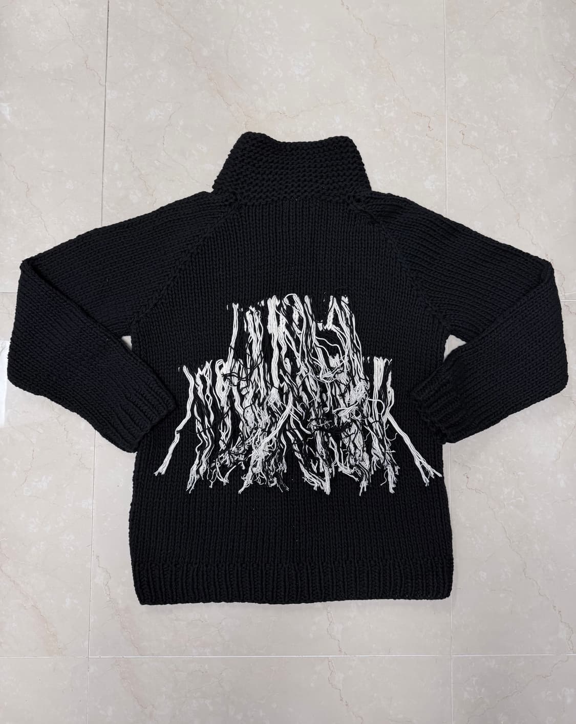 Yohji Yamamoto pour homme 백로고 프린지 가디건 상품이미지1