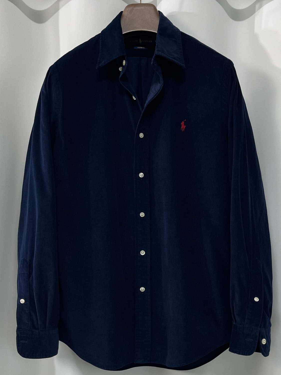 폴로 랄프로렌 로얄네이비 마이크로 코듀로이 버튼다운 셔츠 상품이미지1