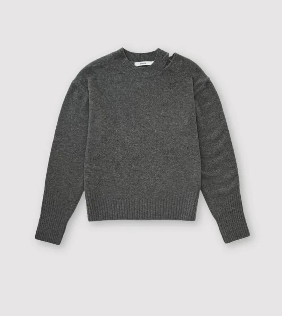SLIT YAK SWEATER - MELANGE GREY 상품이미지2