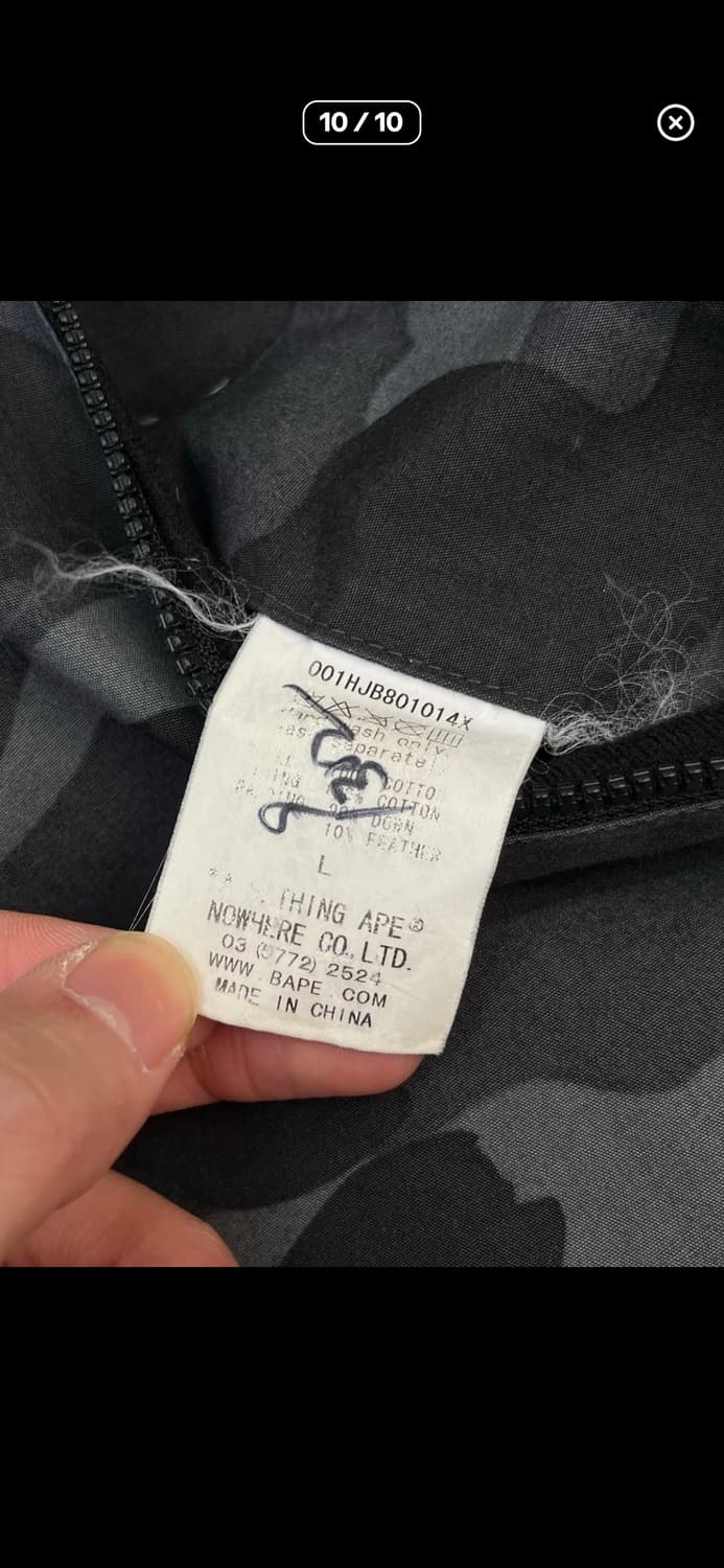 베이프 리버서블 시티 카모 패딩  상품이미지10